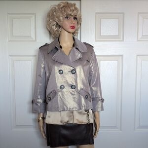 Alfani Cropped Metallic Jacket